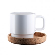 Café Cup on a cork plate