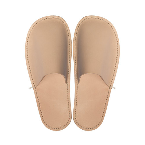 C.A. Lindberg, slippers i skinn – natur